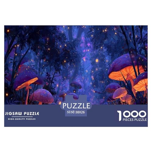 Pilz Puzzle 1000 Teile Herausforderungsspielzeug Erwachsene Und Kinder Wald Puzzlespiel Familienbildungsspiel Geschenk Für Home Dekoration 38x26cm 1000pcs von NQLIQOZKD
