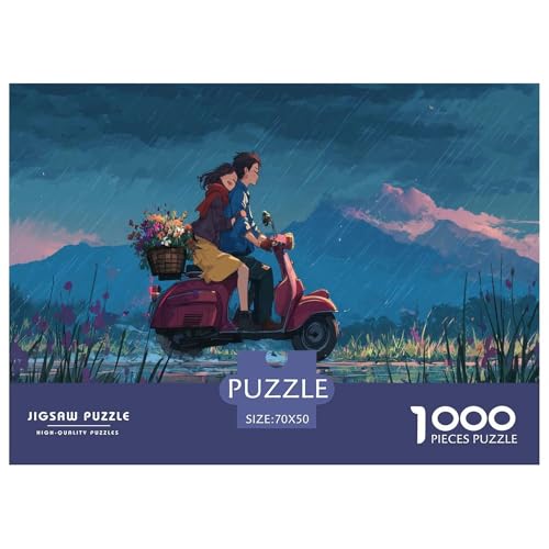 Radfahren im Regen Puzzle 1000 Teiliges Puzzle Herausforderungsspielzeug Erwachsene Und Kinder Romantik Puzzlespiel Bildungsspiel Geschenk Für Home Dekoration 70x50cm 1000pcs Radfahren im Regen Puzzle 1000 Teiliges Puzzle Herausforderungsspielzeug Erwachsene Und Kinder Romantik Puzzlespiel Bildungsspiel Geschenk Für Home Dekoration 70x50cm 1000pcs von NQLIQOZKD