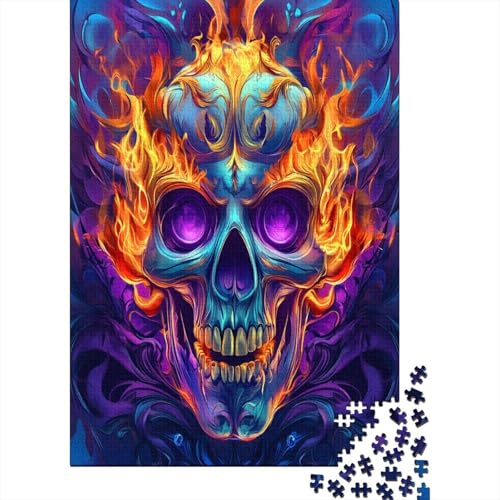 Schädel Puzzle 1000 Teile Schwer Puzzle Spielzeug Lernspiel Impossible Herausforderungsspielzeug Für Erwachsene Und Kinder in Bewährter 70x50cm/1000pcs von NQLIQOZKD