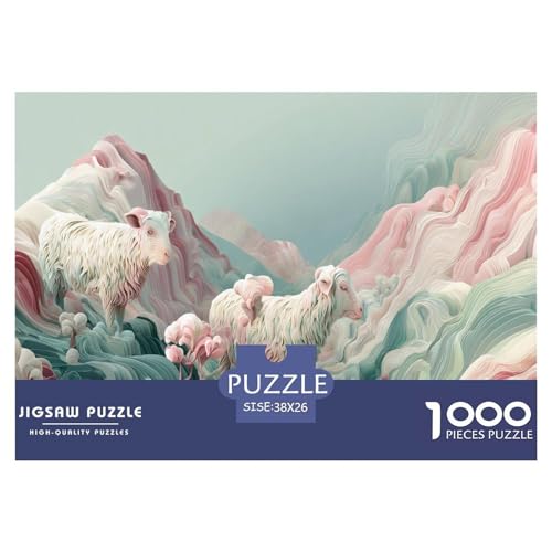 Schaf Puzzle 1000 Teiliges Herausforderungsspielzeug Für Erwachsene Landschaft Unmögliches Puzzle Familienbildungsspiel Entspannung Geschenk Für Home Dekoration 38x26cm 1000pcs Schaf Puzzle 1000 Teiliges Herausforderungsspielzeug Für Erwachsene Landschaft Unmögliches Puzzle Familienbildungsspiel Entspannung Geschenk Für Home Dekoration 38x26cm 1000pcs von NQLIQOZKD