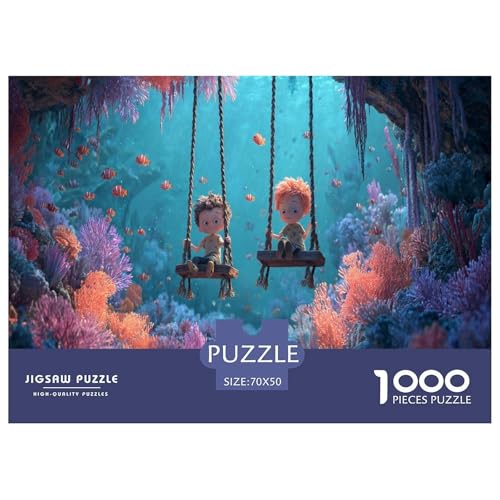 Schaukel Puzzle 1000 Teile Herausforderungsspielzeug Erwachsene Und Ab 12 Jahren Koralle Familienfreizeit Puzzle Bildungsherausforderung Entspannung Geschenk Für Home Dekoration 70x50cm 1000pcs von NQLIQOZKD
