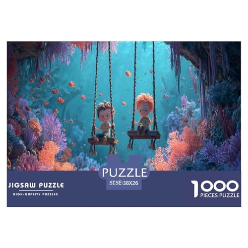 Schaukel Puzzle 1000 Teile Herausforderungsspielzeug Erwachsene Und Ab 12 Jahren Koralle Familienfreizeit Puzzle Bildungsherausforderung Geschenk Für Home Dekoration 38x26cm 1000pcs von NQLIQOZKD
