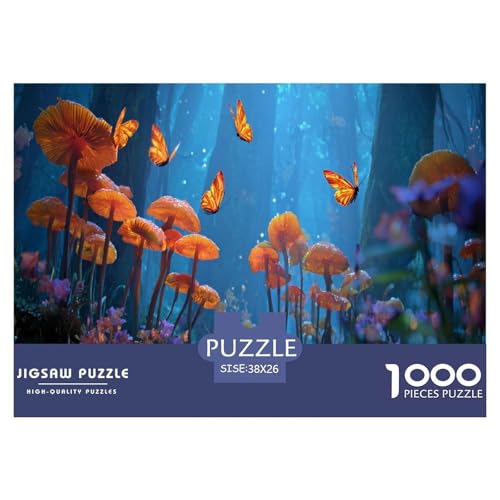 Schmetterling Pilz Puzzle Für Erwachsene Und Kinder 1000 Teile Herausforderungsspielzeug Garten Puzzlespiel Bildungsherausforderung Geschenk Für Home Dekoration 38x26cm 1000pcs Schmetterling Pilz Puzzle Für Erwachsene Und Kinder 1000 Teile Herausforderungsspielzeug Garten Puzzlespiel Bildungsherausforderung Geschenk Für Home Dekoration 38x26cm 1000pcs von NQLIQOZKD