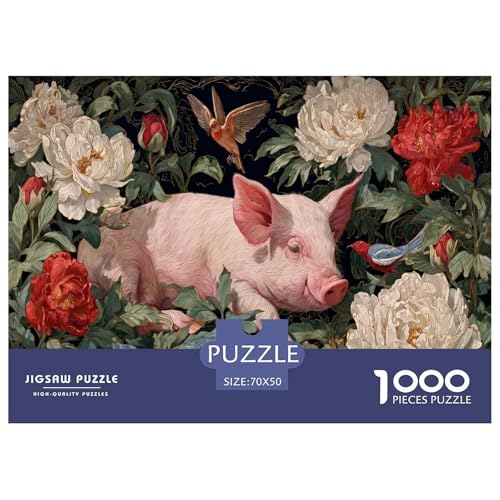 Schwein Puzzle 1000 Teile Herausforderungsspielzeug Erwachsene Und Ab 12 Jahren Blumenbusch Unmögliches Puzzle Bildungsherausforderung Entspannung Geschenk Für Home Dekoration 70x50cm 1000pcs Schwein Puzzle 1000 Teile Herausforderungsspielzeug Erwachsene Und Ab 12 Jahren Blumenbusch Unmögliches Puzzle Bildungsherausforderung Entspannung Geschenk Für Home Dekoration 70x50cm 1000pcs von NQLIQOZKD