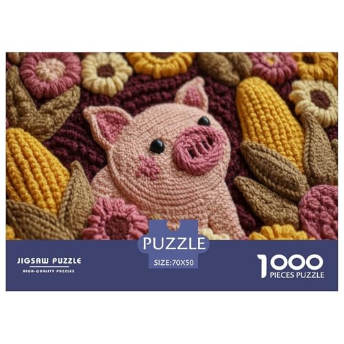 Schwein Puzzle 1000 Teile Herausforderungsspielzeug Erwachsene Und Ab 12 Jahren Stickerei Familienfreizeit Puzzle Familienbildungsspiel Entspannung Geschenk Für Home Dekoration 70x50cm 1000pcs Schwein Puzzle 1000 Teile Herausforderungsspielzeug Erwachsene Und Ab 12 Jahren Stickerei Familienfreizeit Puzzle Familienbildungsspiel Entspannung Geschenk Für Home Dekoration 70x50cm 1000pcs von NQLIQOZKD