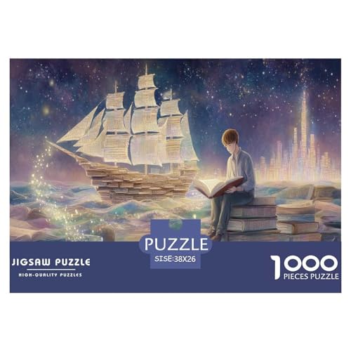 Segelboot Puzzle 1000 Teile Herausforderungsspielzeug Für Erwachsene Buch Kreatives Puzzle Familienbildungsspiel Geschenk Für Home Dekoration 38x26cm 1000pcs von NQLIQOZKD