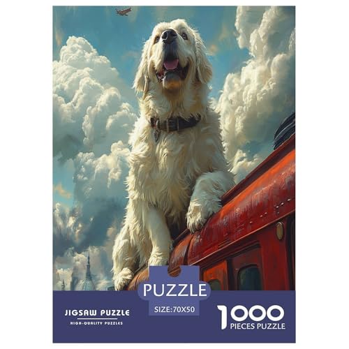 St. Bernard Puzzle 1000 Teile Schwer Puzzle Spielzeug Lernspiel Impossible Herausforderung Spielzeug Für Erwachsene Kinder 70x50cm/1000pcs von NQLIQOZKD