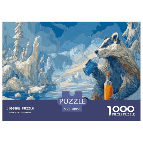 Stinktier Puzzle 1000 Teiliges Herausforderungsspielzeug Für Erwachsene Schneeberg Unmögliches Puzzle Familienbildungsspiel Geschenk Für Home Dekoration 70x50cm/1000pcs von NQLIQOZKD