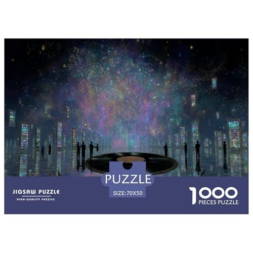 Vinylplatte Puzzle 1000 Teiliges Herausforderungsspielzeug Erwachsene Und Kinder Konzert Familienfreizeit Puzzle Familienbildungsspiel Entspannung Geschenk Für Home Dekoration 70x50cm 1000pcs von NQLIQOZKD