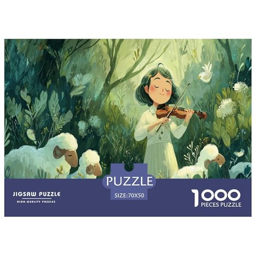 Violinspielende Mädchen Puzzle 1000 Teile für Erwachsene Wald Design Heilendes Spiel Lernendes Puzzle Home Dekoration Geschenk 70x50cm 1000pcs Violinspielende Mädchen Puzzle 1000 Teile für Erwachsene Wald Design Heilendes Spiel Lernendes Puzzle Home Dekoration Geschenk 70x50cm 1000pcs von NQLIQOZKD