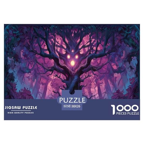 Wald Puzzle 1000 Teile Herausforderungsspielzeug Erwachsene Und Ab 12 Jahren Unheimlich Familienfreizeit Puzzle Familienbildungsspiel Geschenk Für Home Dekoration 38x26cm/1000pcs von NQLIQOZKD