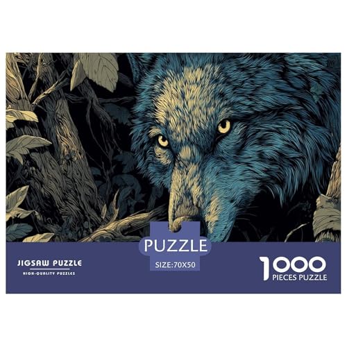 Wolf Puzzle 1000 Teile Herausforderungsspielzeug Erwachsene Und Kinder Dunkle Nacht Kreatives Puzzle Familienbildungsspiel Entspannung Geschenk Für Home Dekoration 70x50cm 1000pcs Wolf Puzzle 1000 Teile Herausforderungsspielzeug Erwachsene Und Kinder Dunkle Nacht Kreatives Puzzle Familienbildungsspiel Entspannung Geschenk Für Home Dekoration 70x50cm 1000pcs von NQLIQOZKD