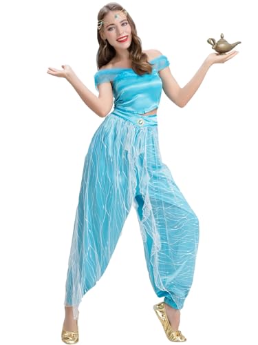 NQYZZFD Halloween-Kostüm Für Damen, Cosplay-Kostüm, Prinzessinnenkleid Für Erwachsene, Karneval, Party,M,Blue von NQYZZFD