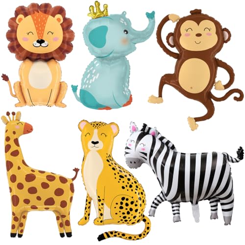 Dschungel Safari Tiere Luftballons Riesige Safari Helium Folie Ballons für Kinder Dschungel Safari Thema Geburtstag Party Dekorationen Dschungel Safari Tiere Luftballons Riesige Safari Helium Folie Ballons für Kinder Dschungel Safari Thema Geburtstag Party Dekorationen von NQZWZB