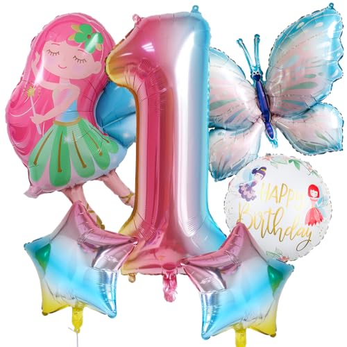 Schmetterling Fee Luftballon 1th Foil Balloons Für Mädchen Schmetterling Thema Geburtstag Party Zubehör Dekoration Schmetterling Fee Luftballon 1th Foil Balloons Für Mädchen Schmetterling Thema Geburtstag Party Zubehör Dekoration von NQZWZB