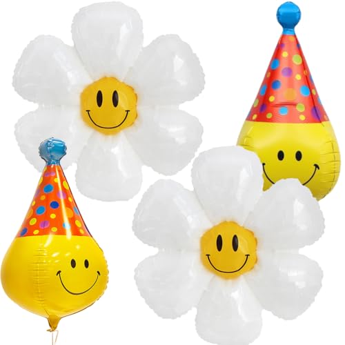 lächelndes Gesicht Luftballons Sets Blumen Daisy Foilballons,Hut mit lächelndem Gesicht Foilballons Für Hochzeit,Kinder,Geburtstag,Party,Babyparty Dekoration lächelndes Gesicht Luftballons Sets Blumen Daisy Foilballons,Hut mit lächelndem Gesicht Foilballons Für Hochzeit,Kinder,Geburtstag,Party,Babyparty Dekoration von NQZWZB