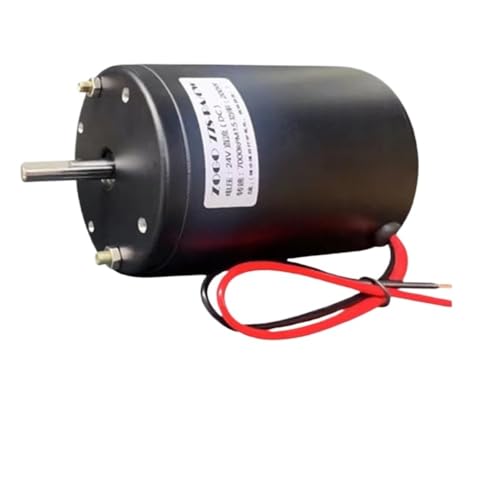 NRDHGS 12 V 24 V 200 W 150 W Gleichstrommotor, D-Welle Doppellager, CW/CCW Kohlebürsten-Kugellagermotor, for Spindeldrehmaschine, Buddha-Perlenmaschine(200W7000RPM_Motor with Bracket) von NRDHGS