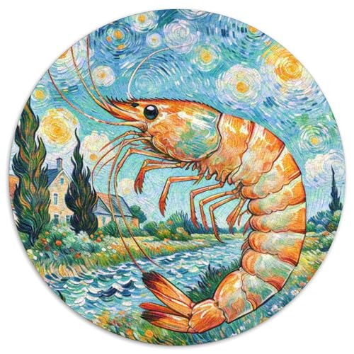 Garnelen 1000 Teile Schwieriges Großes Stressabbau-Spielzeug Tiere Rundes Puzzle Für Kinder Pädagogisches Hohe Qualität 1000pcs (67.5x67.5cm) von NRVASOZHK