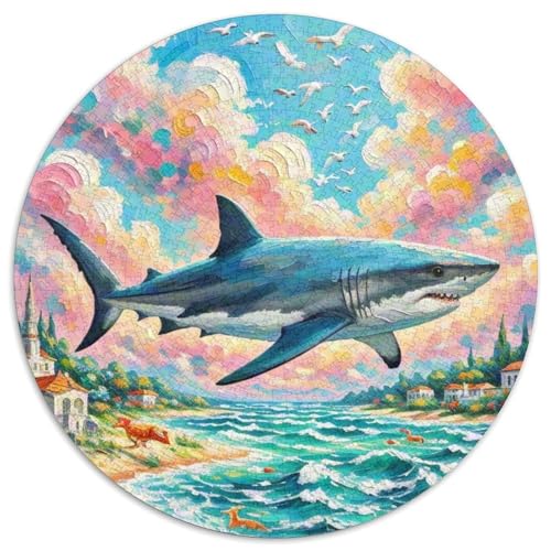 Hai 1000 Teile Schwieriges Großes Stressabbau-Spielzeug Tiere Circular Puzzles Für Erwachsene Und Kinder Bildungswert Geburtstagsgeschenk 1000pcs (67.5x67.5cm) von NRVASOZHK