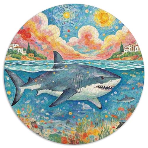 Hai 1000 Teile Schwieriges Großes Stressabbau-Spielzeug Tiere Rundes Puzzle Für Erwachsene Kinder Bildungswert 1000pcs (67.5x67.5cm) von NRVASOZHK