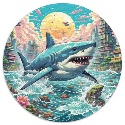 Hai 1000 Teile Schwieriges Großes Stressabbau-Spielzeug Tiere Rundes Puzzle Für Erwachsene Kinder Pädagogisches Geburtstagsgeschenk 1000pcs (67.5x67.5cm) von NRVASOZHK