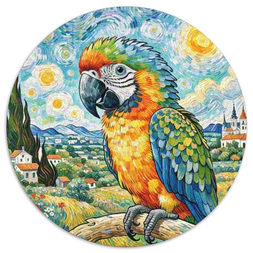 Papagei 1000 Teile Schwieriges Großes Stressabbau-Spielzeug Tiere Rundes Puzzle Für Kinder Bildungswert Hohe Qualität 1000pcs (67.5x67.5cm) von NRVASOZHK