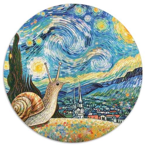 Schnecke 1000 Teile Schwieriges Großes Stressabbau-Spielzeug Tiere Rundes Puzzle Für Kinder Pädagogisches Hohe Qualität 1000pcs (67.5x67.5cm) von NRVASOZHK