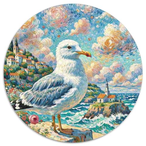 Seemöwe 1000 Teile Schwieriges Großes Stressabbau-Spielzeug Tiere Rundes Puzzle Für Kinder Pädagogisches Hohe Qualität 1000pcs (67.5x67.5cm) von NRVASOZHK
