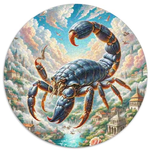 Skorpion 1000 Teile Schwieriges Großes Stressabbau-Spielzeug Tiere Rundes Puzzle Für Kinder Bildungswert Geburtstags Weihnachten Geschenke 1000pcs (67.5x67.5cm) von NRVASOZHK