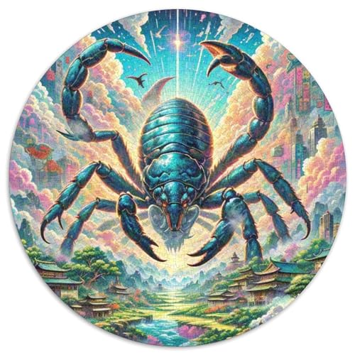Skorpion 1000 Teile Schwieriges Großes Stressabbau-Spielzeug Tiere Rundes Puzzle Geeignet Ab 12 Jahren Bildungswert Hohe Qualität 1000pcs (67.5x67.5cm) von NRVASOZHK