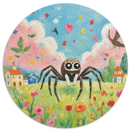 Spinne 1000 Teile Schwieriges Großes Stressabbau-Spielzeug Tiere Circular Puzzles Für Erwachsene Und Kinder Pädagogisches 1000pcs (67.5x67.5cm) von NRVASOZHK