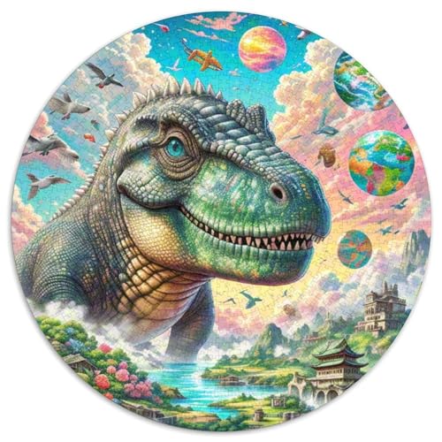 Tyrannosaurus Rex 1000 Teile Schwieriges Großes Stressabbau-Spielzeug Tiere Rundes Puzzle Für Erwachsene Und Kinder Pädagogisches Hohe Qualität 1000pcs (67.5x67.5cm) von NRVASOZHK