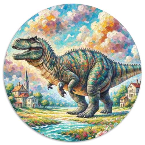 Tyrannosaurus Rex 1000 Teile Schwieriges Großes Stressabbau-Spielzeug Tiere Rundes Puzzle Für Kinder Bildungswert 1000pcs (67.5x67.5cm) von NRVASOZHK