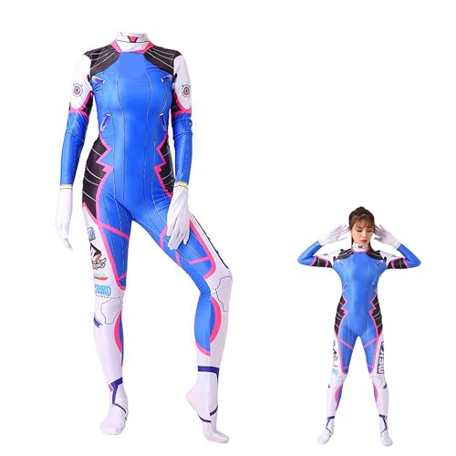 NSKRKOW Women's D.va Deluxe Adult Costume Costumes in Adult Size, blue Japanese One-Piece Superhero Cosplay Bodysuit Swimsuit Top High Elastic Tight Cosplay Costumes NSKRKOW Women's D.va Deluxe Adult Costume Costumes in Adult Size, blue Japanese One-Piece Superhero Cosplay Bodysuit Swimsuit Top High Elastic Tight Cosplay Costumes von NSKRKOW