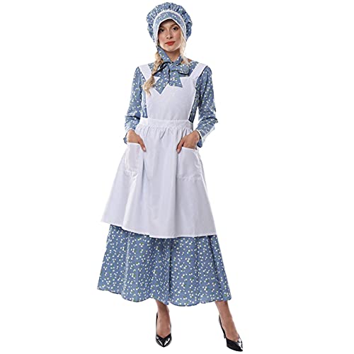 Damen-Kostüm American Pioneer Kolonial-Kleid Mädchen Prairie Kleid Civil War Floral Kleid - - XX-Large von NSPSTT