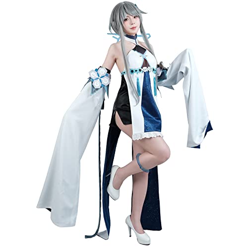 NSPSTT Genshin Impact Guizhong Cosplay Kostüm Spiel Genshin Cosplay Guizhong Kleid Outfit Full Set von NSPSTT