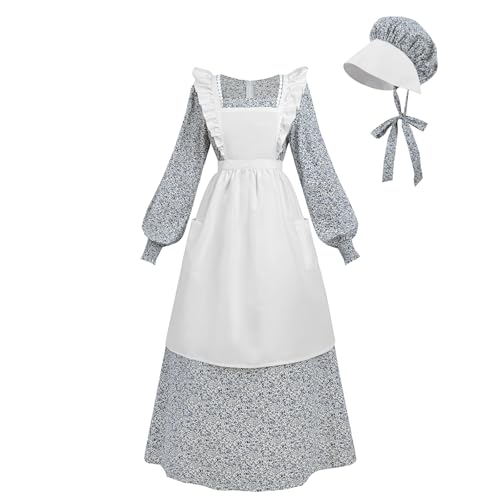 NSPSTT Prärie-Kleid für Damen, Kolonialkleid, Prärie, Amish-Kostüm für Erwachsene, Marineblau, Größe XL NSPSTT Prärie-Kleid für Damen, Kolonialkleid, Prärie, Amish-Kostüm für Erwachsene, Marineblau, Größe XL von NSPSTT