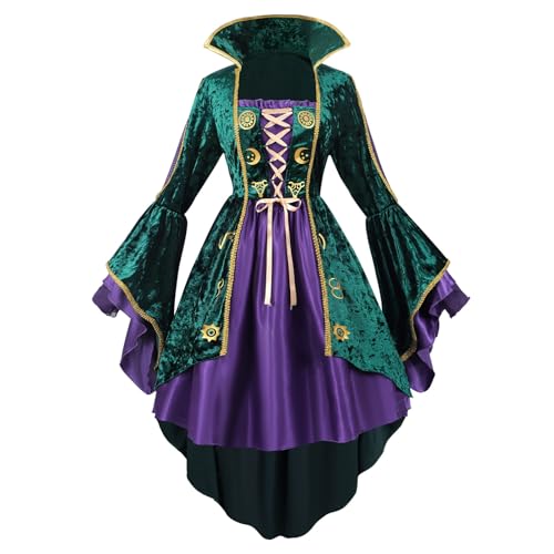NSPSTT Sanderson Sisters Kostüme Hexenkleid Übergröße Halloween Kostüme Frau 2025, Grün , XL NSPSTT Sanderson Sisters Kostüme Hexenkleid Übergröße Halloween Kostüme Frau 2025, Grün , XL von NSPSTT
