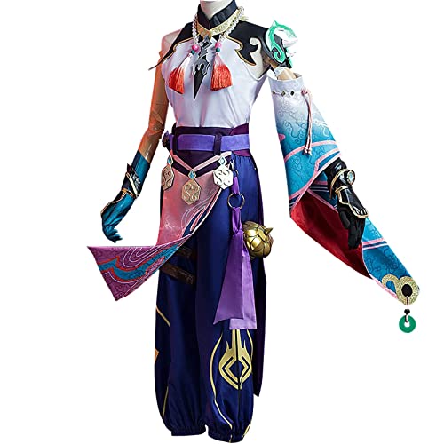 NSPSTT Xiao Cosplay Outfit Genshin Impact Cosplay Kostüm für Männer Halloween Kostüm Xiao Cosplay Tattoo von NSPSTT