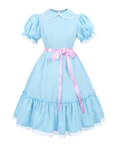 NSPSTT Zwillingskostüm für Erwachsene, Horror-inspiriertes Zwillingsschwester-Kleid, gruselige Zwillingsschwestern, Cosplay, für Halloween, gepunktet, XXL von NSPSTT