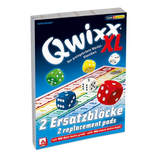 NSV - 4021 - QWIXX - XL - Ersatzblöcke 2er Set - Würfelspiel von NSV