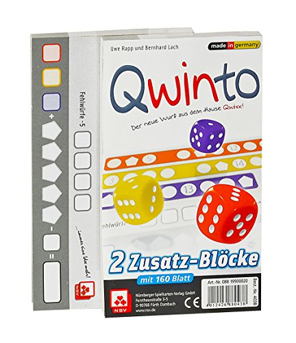 NSV - 4038 - QWINTO - Ersatzblöcke 2er Set - Würfelspiel von NSV