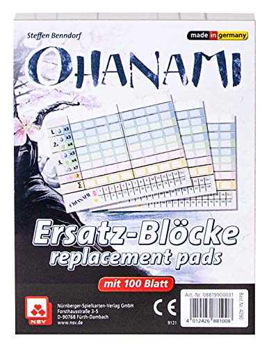 NSV - 4090 - OHANAMI - Ersatzblock - Kartenspiel von NSV