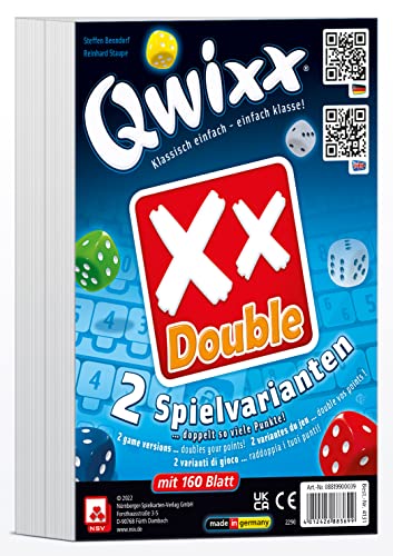 NSV - 4131 - QWIXX Double - Zusatzblöcke 2er Set - Würfelspiel von NSV