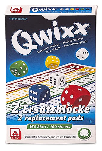 NSV - 5308 - QWIXX - Natureline - Ersatzblöcke 2er Set - plastikfreies & nachhaltiges Würfelspiel von NSV