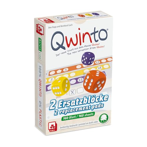 NSV - 4139 - QWINTO - Natureline - Ersatzblöcke 2er Set - plastikfreies & nachhaltiges Würfelspiel von NSV