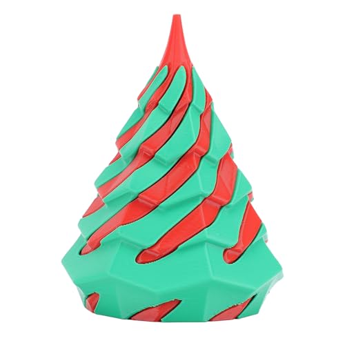 NSXAYIWE Impossible Kegel Weihnachtsbaum, 3D -Gedruckter Spiralkegel -Zappelspielzeug für Stress und Angst entspannend, Weihnachtsbaumtischlack für Zuhause, Büro, Büro (Rot & Grün) von NSXAYIWE