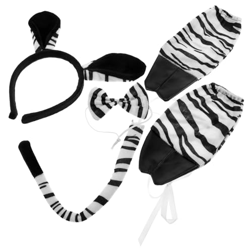 NTALJC 1 Set Animal Dress Up Zebra Stirnband und Schwanz Set modische Kopfschmuck Zebra Kostüm -Requisite für Festivalfeiern Karneval und Halloween -Kostüme NTALJC 1 Set Animal Dress Up Zebra Stirnband und Schwanz Set modische Kopfschmuck Zebra Kostüm -Requisite für Festivalfeiern Karneval und Halloween -Kostüme von NTALJC