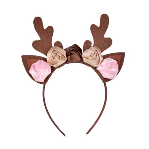 NTALJC 1pc Weihnachtsgeweih Stirnband Weihnachtskostüm Accessoire Weihnachten Foto Requisiten Party Haarband Girl Haartzubehör von NTALJC
