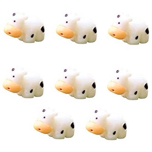 NTALJC 2Sets Kuhsimulation Harz Orament Desktop Mini Cow Lifelicy Animal Toy Party bevorzugt entzückende dekorative Figur 8pcs*2 von NTALJC